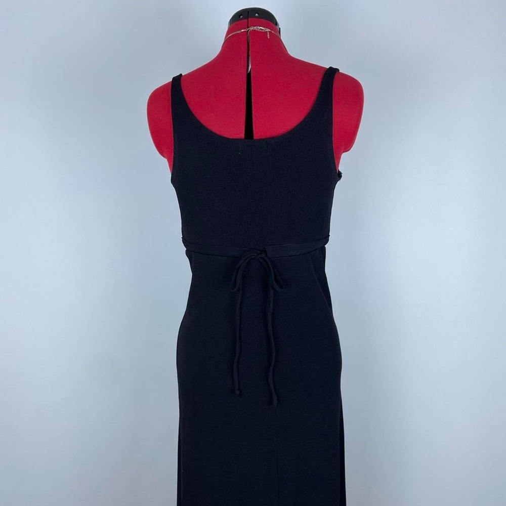 Vintage 90s Slinky Black Maxi Dress - Picture 3 of 8